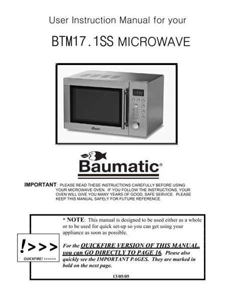 baumatic isl94 1ss owners manual Reader