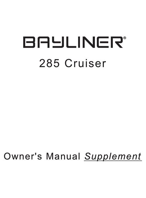 bayliner service manuals Doc