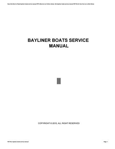 bayliner service manuals Ebook Reader