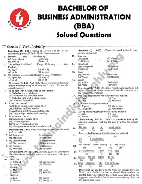 bba sample papers for entrance exam 2011 Kindle Editon