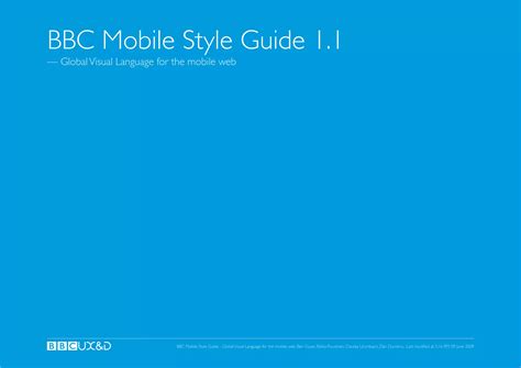 bbc mobile style guide Epub