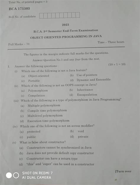 bca model question paper for java Epub