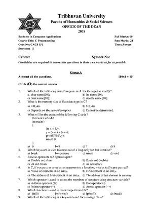 bca syllabus question papers PDF