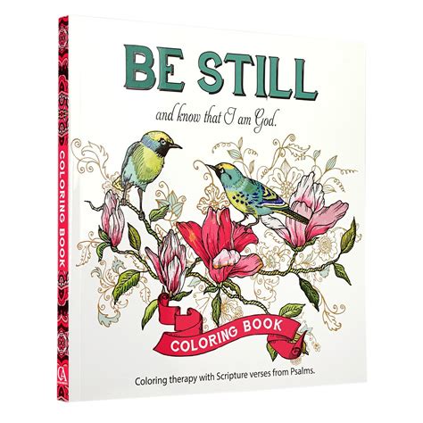 be still inspirational adult coloring therapy featuring psalms Reader