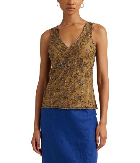 beaded lauren ralph lauren tank