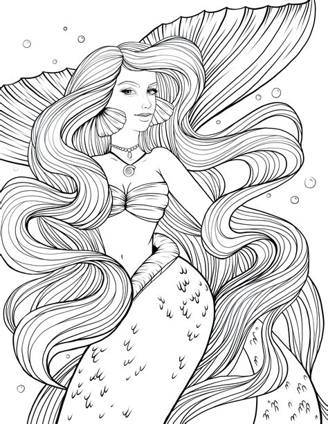 beautiful fairy tale mermaids coloring Epub