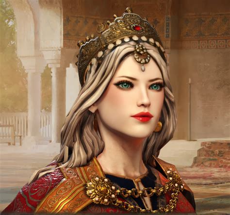 beautiful queen from a game