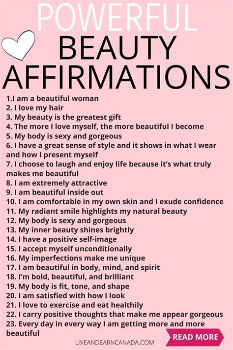 beauty affirmations self esteem attraction self hypnosis PDF