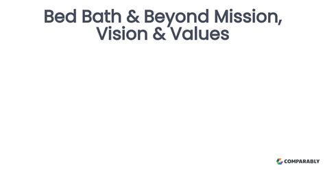 bed bath and beyond mission statement PDF