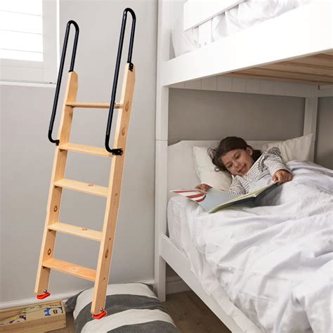 bed with ladder