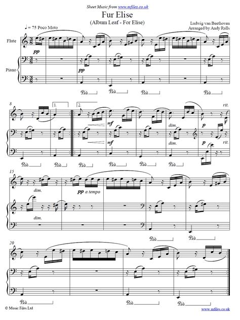 beethovens fur elise for flute and piano Reader