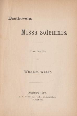 beethovens missa solemnis eine studie von wilhelm weber Doc