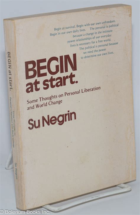 begin at start some thoughts on personal liberation and world change Epub