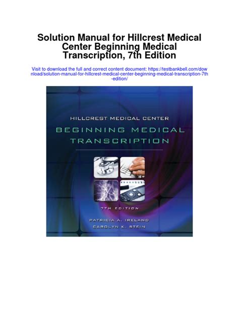 beginning medical transcription 7th edition answer key pdf Doc