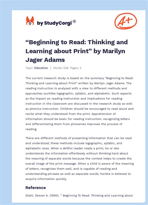 beginning to read thinking and learning about print Doc