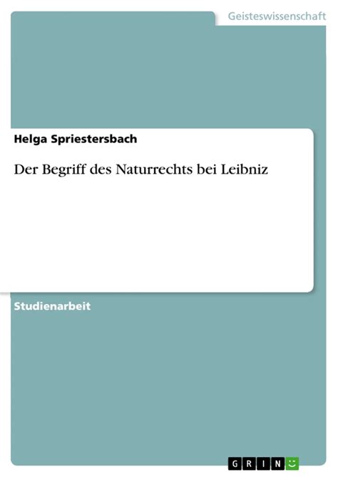 begriff naturrechts bei leibniz Epub