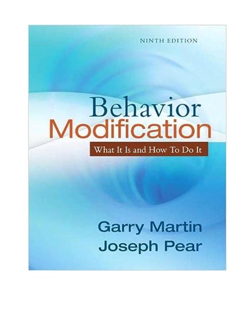 behavior modification martin 9th edition PDF