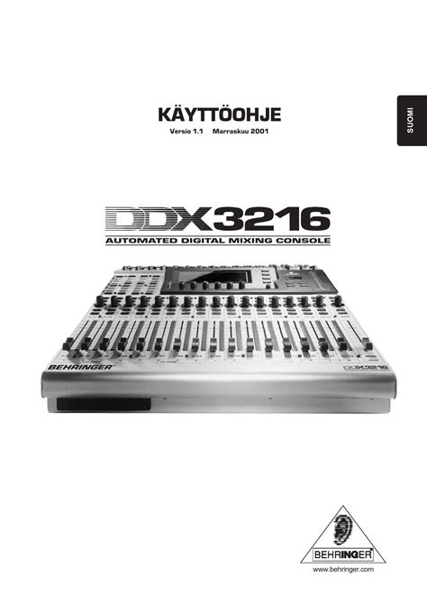 behringer ddx3216 owners manual Epub