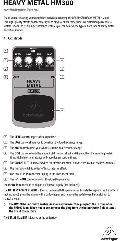 behringer hm300 owners manual Epub