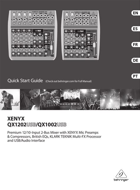 behringer manuals user guide PDF