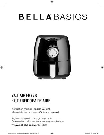 bella 09l deep fryer manual PDF