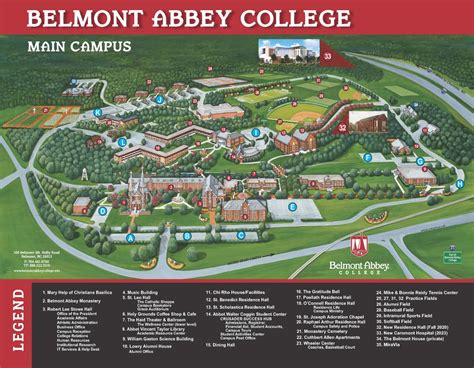 belmont abbey map