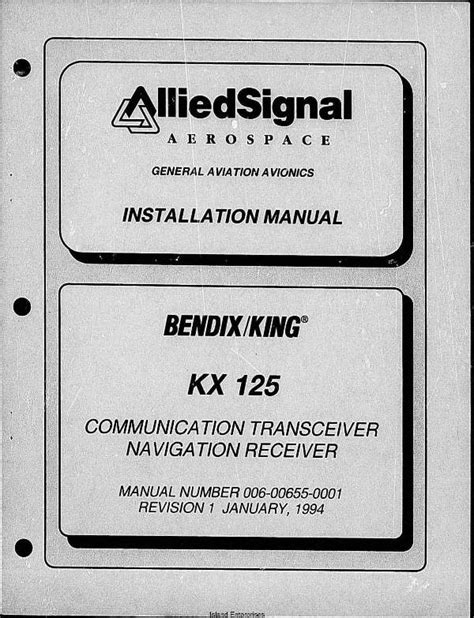 bendix king kx 125 manual Reader