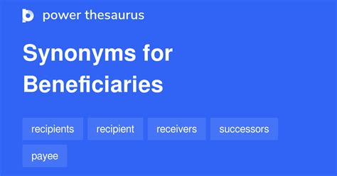 beneficiary synonyms