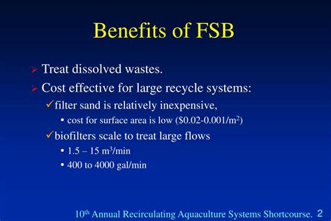 benefits of fsb fluidized sand biofilters Doc