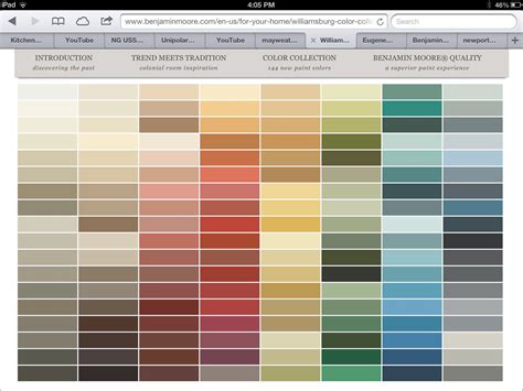 Benjamin Moore Paints Color Chart