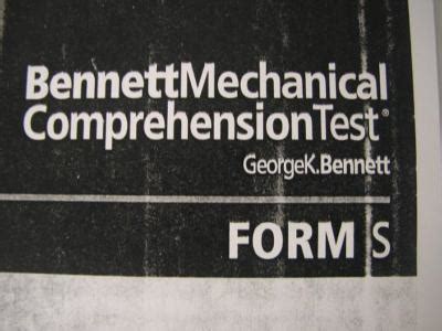 bennett mechanical comprehension test form s answer key pdf book Doc