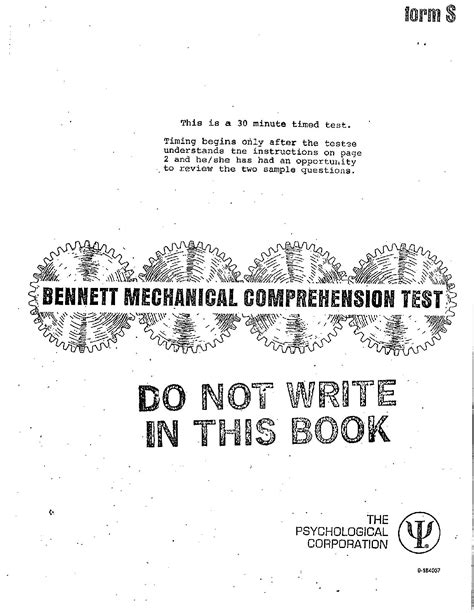 bennett mechanical comprehension test pdf Doc