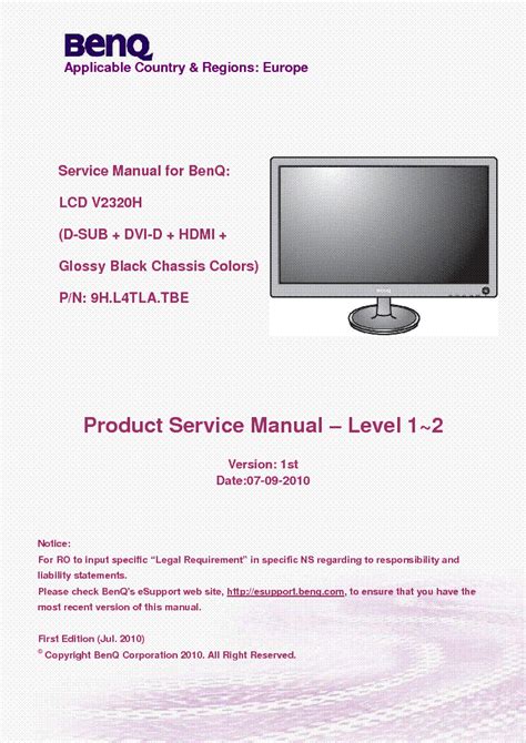 benq monitor owners manual PDF