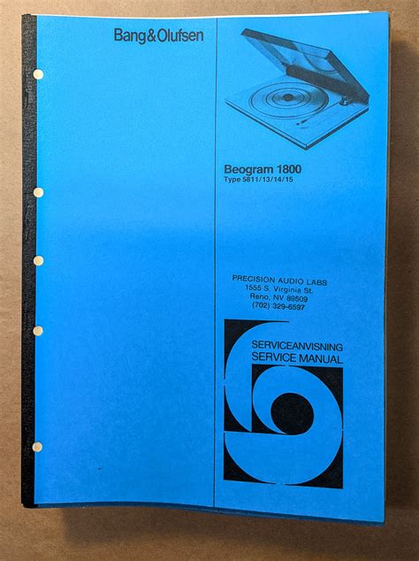 beogram 1800 service manual PDF