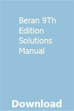 beran 9th edition solutions manual Doc