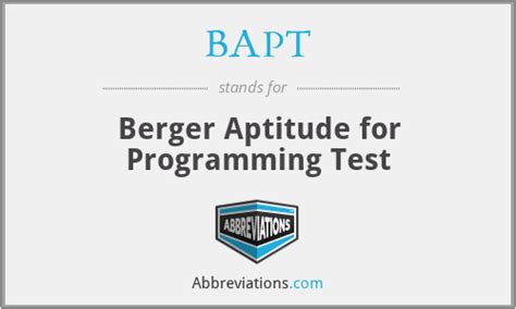 berger aptitude test sample Epub