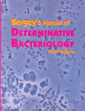 bergey manual of determinative bacteriology 9th edition PDF