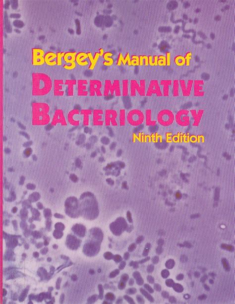 bergey manual of determinative bacteriology citation Epub