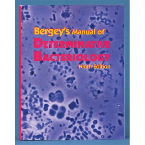 bergey s manual of determinative bacteriology Ebook Reader