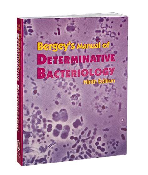 bergeys manual of determinative bacteriology online PDF