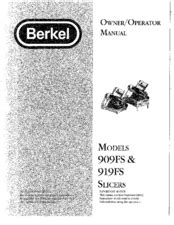 berkel 919fs owners manual Kindle Editon