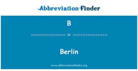 berlin abbreviation