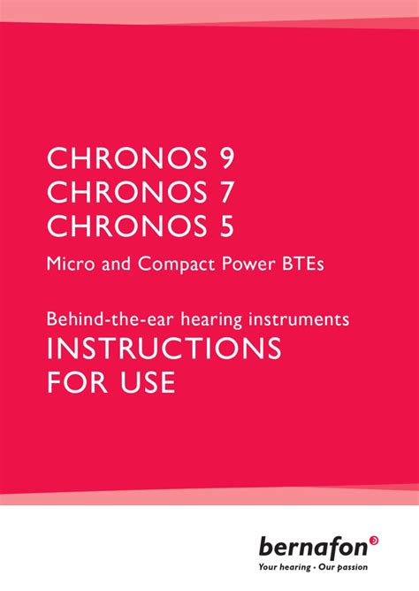 bernafon chronos 9 user manual PDF