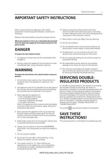 bernina 165 user guide Doc