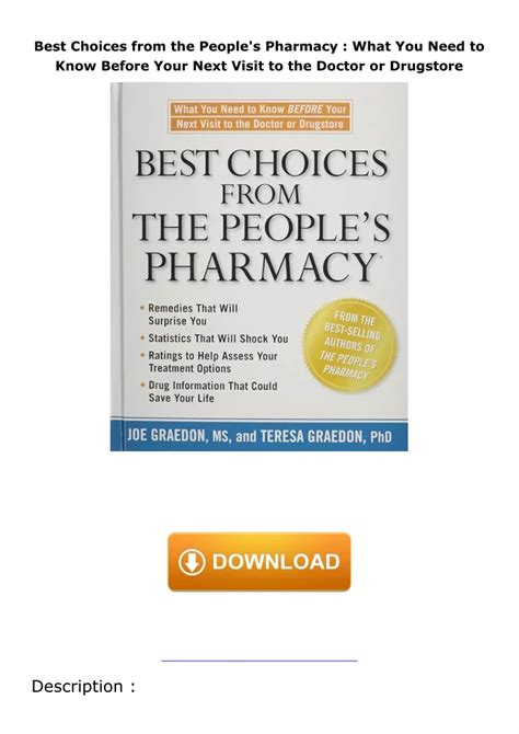 best choices from the peoples pharmacy Reader