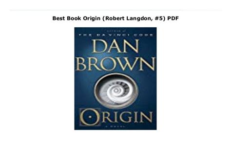 best origin robert langdon book 5 ppt Doc