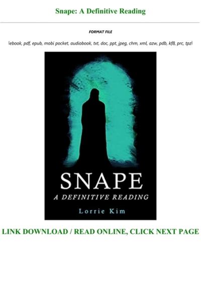 best snape definitive reading epub Kindle Editon