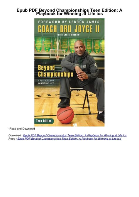 beyond championships teen edition a playbook for winning at life Reader