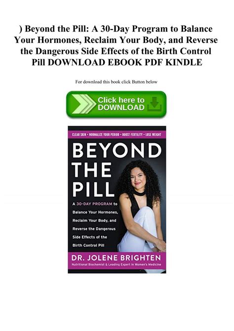 beyond pill 30 day program to balance Reader