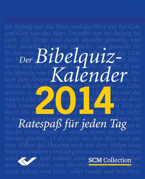 bibelquiz kalender 2016 ratespa f r jeden Reader